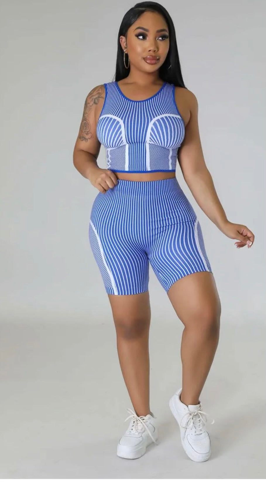 Cool crop top & biker shorts set - The Boss Beauty Boutique