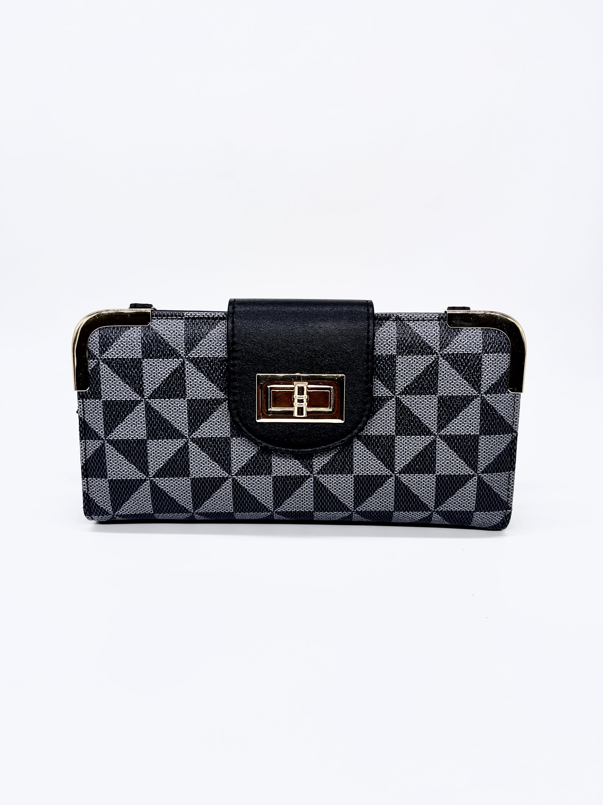 L Wallet(Black/Gray) - The Boss Beauty Boutique