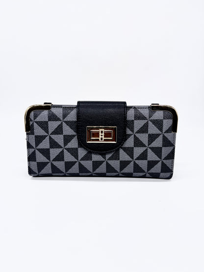 L Wallet(Black/Gray) - The Boss Beauty Boutique