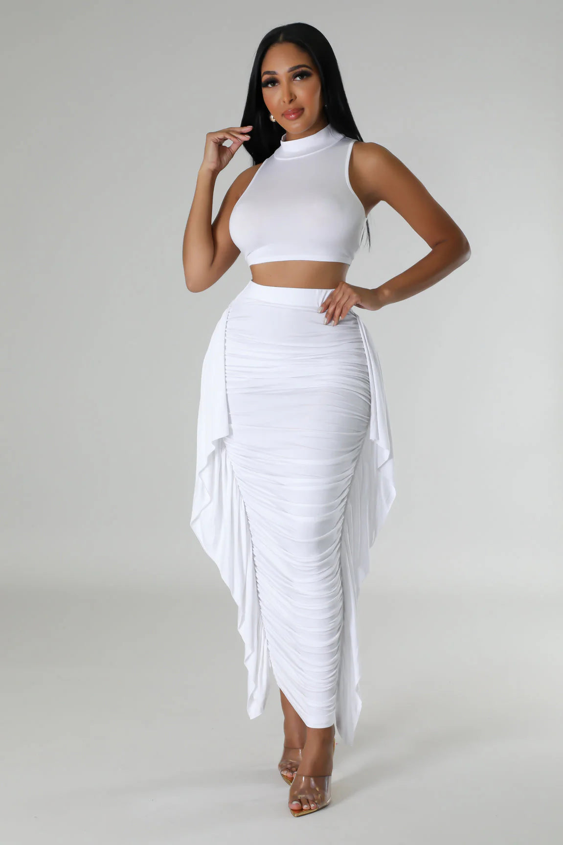 A New Me Skirt Set - White - The Boss Beauty Boutique