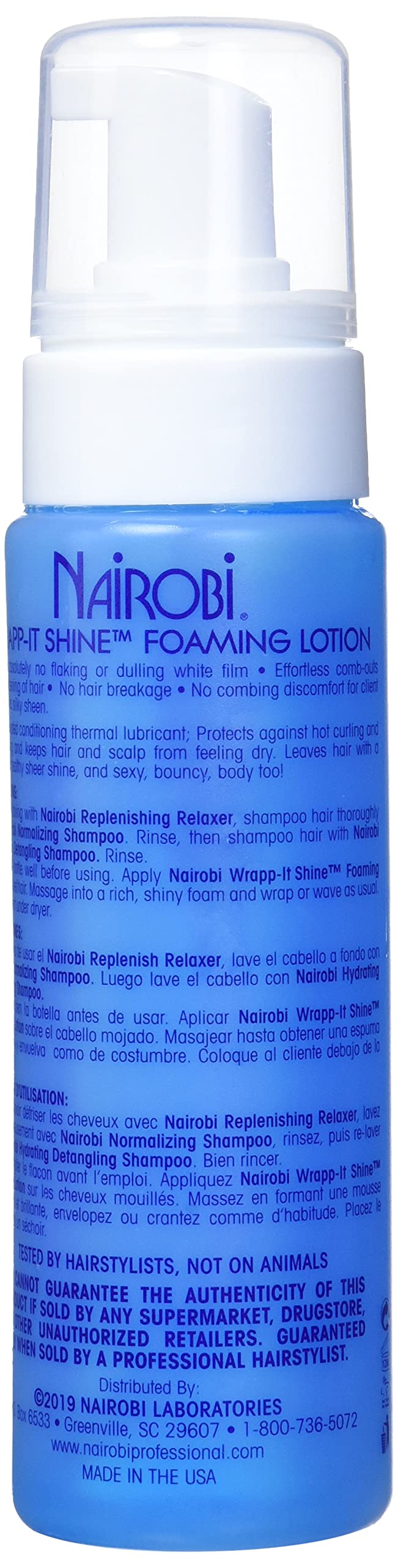 Nairobi Wrapp-It Shine Foaming Lotion 8oz - The Boss Beauty Boutique