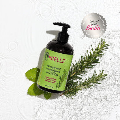 Mielle Rosemary Mint Strengthening Leave-In Conditioner 12oz - The Boss Beauty Boutique