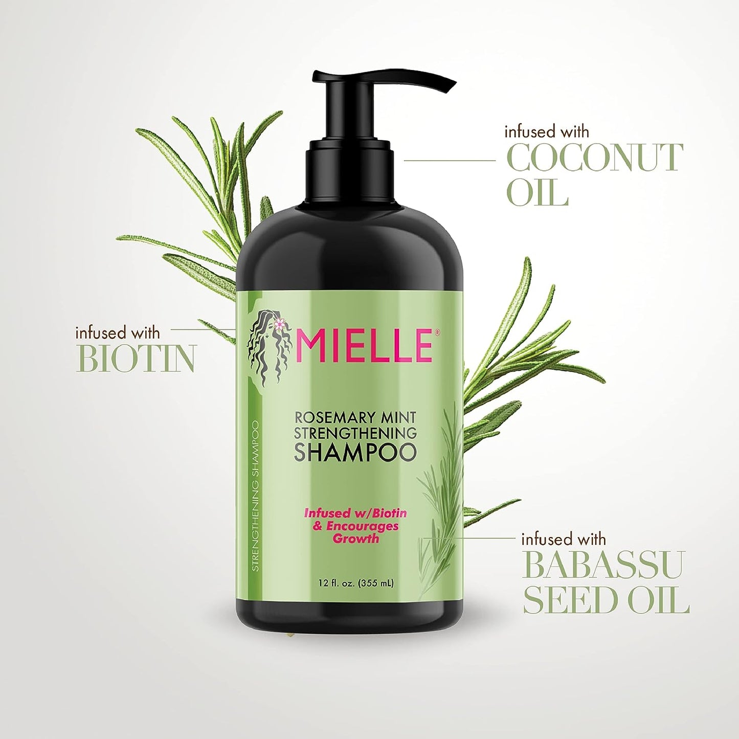 Mielle Rosemary Mint Strengthening Shampoo 12oz - The Boss Beauty Boutique