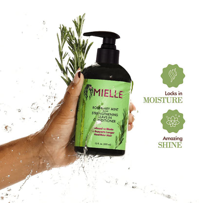 Mielle Rosemary Mint Strengthening Leave-In Conditioner 12oz - The Boss Beauty Boutique